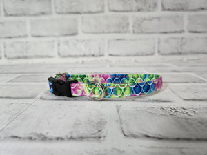 Vibrant Mermaid 1/2" X-Small Buckle Collar  7"-11"