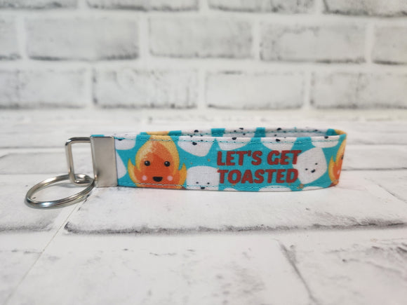 Let's Get Toasted Fabric Key Fob