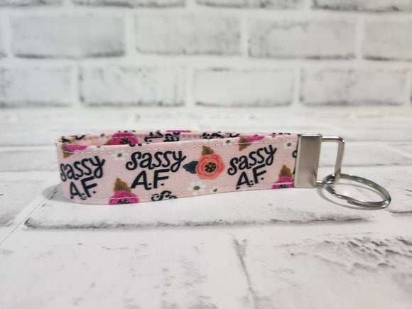 Sassy A.F. Fabric Key Fob