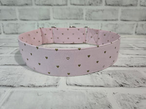 Dainty Hearts 2" XL Martingale Dog Collar 17"-28"