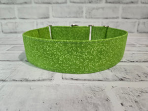 Blossom Green 2" Large Martingale Dog Collar 17"-24"