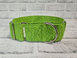 Blossom Green 2" Large Martingale Dog Collar 17"-24"