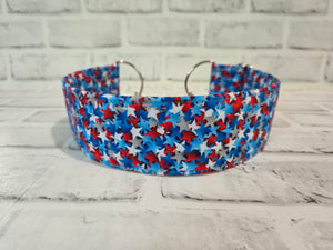 Star Spangled 2" Large Chain Martingale Collar 17"-24"
