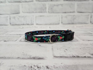 Neon Christmas 1/2" X-Small Buckle Collar  7"-11"