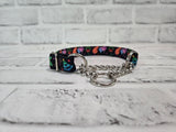 Neon Christmas 3/4" Small Chain Martingale Collar 10"-15"