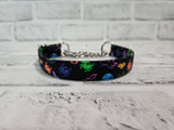 Neon Halloween 3/4" Small Chain Martingale Collar 10"-15"