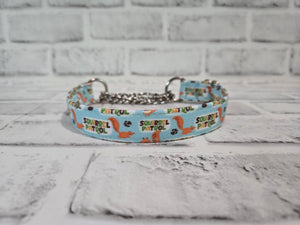 Squirrel Patrol 3/4" Small Chain Martingale Collar 10"-15"