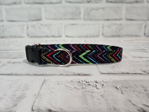 Rainbow Chevron 3/4" Small Buckle Collar 10"-15"