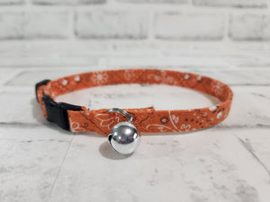 Orange Bandana 3/8" Cat Collar