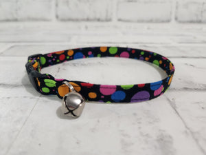 Colorful Polka Dots 3/8" Cat Collar