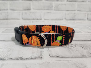 Pumpkins 1" Small Buckle Collar 10"-15"