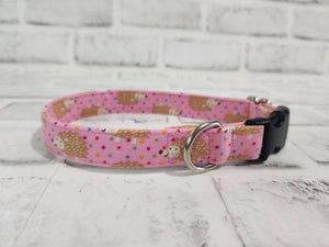 Hedgehog Party 3/4" Small Buckle Collar 10"-15"