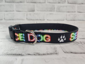 Service Dog 1" Medium Buckle Collar 12"-19"