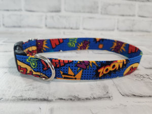 Comic Book 1" Medium Buckle Collar 12"-19"