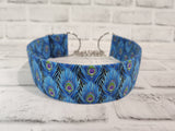 Blue Peacock 2" Large Chain Martingale Collar 17"-24"