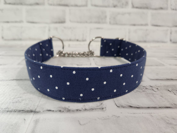 Navy and White Polka Dot 1.5