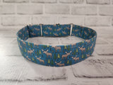 Woodland Moose 1.5" Large Martingale Dog Collar 17"-24"