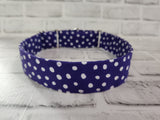 Purple Polka Dot 1.5" Large Martingale Dog Collar 17"-24"