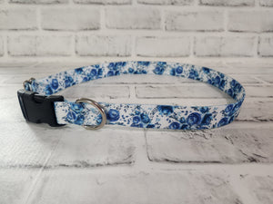 Beautiful Blueberries 1" XL Buckle Collar 18"-30"