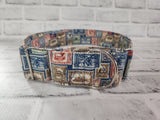 Stamp Collector 2" XL Martingale Dog Collar 17"-28"