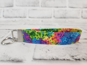 Summer Fun Fabric Wristlet Keychain