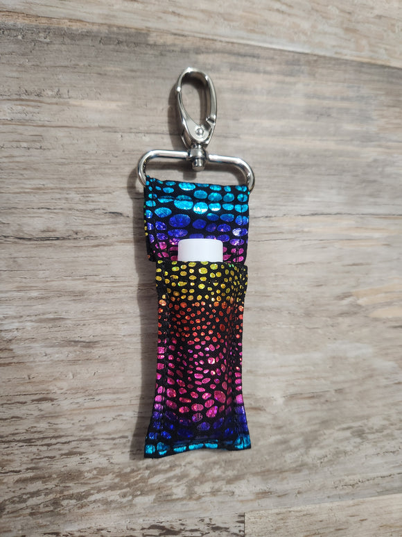 Metallic Rainbow Snakeskin Chapstick Holder