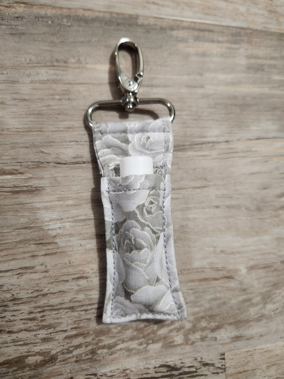 Silver Roses Chapstick Holder