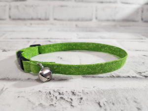 Lime Green Floral 3/8" Cat Collar