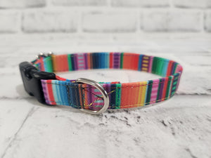 Mexican Blanket 5/8" X-Small Buckle Collar  7"-11"