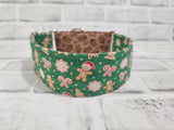 Gingerbread Two Tone 2" Medium Martingale Collar 12"-19"