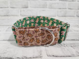 Gingerbread Two Tone 2" Medium Martingale Collar 12"-19"