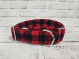 Buffalo Plaid 1.5" Medium Martingale Collar 12"-19"