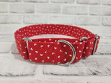 Tiny Hearts 1.5" Large Martingale Dog Collar 17"-24"