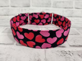 Hearts 2" Large Martingale Dog Collar 17"-24"