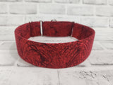 Beautiful Red 2" Large Martingale Dog Collar 17"-24"