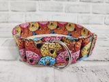 Doughnuts 2" Large Martingale Dog Collar 17"-24"