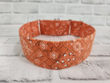 Orange Bandana 2" Large Martingale Dog Collar 17"-24"