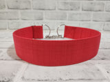 Red 2" XL Chain Martingale Dog Collar 17"-28"