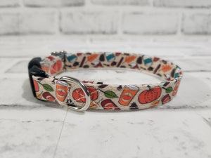 Pumpkin Spice 5/8" X-Small Buckle Collar  7"-11"
