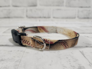 Vintage Baseball 5/8" X-Small Buckle Collar  7"-11"