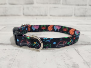 Neon Christmas 5/8" X-Small Buckle Collar  7"-11"