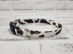 Brown Cow 1/2" X-Small Buckle Collar  7"-11"