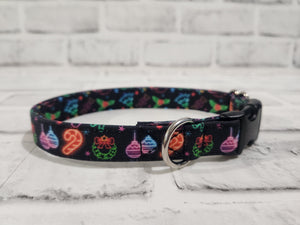 Neon Christmas 3/4" Small Buckle Collar 10"-15"