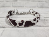 Brown Cow 3/4" Small Chain Martingale Collar 10"-15"