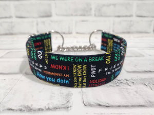 Friends 1.5" Medium Chain Martingale Dog Collar 12"-19"