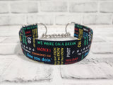 Friends 1.5" Medium Chain Martingale Dog Collar 12"-19"