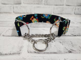 Robots 1.5" Medium Chain Martingale Dog Collar 12"-19"