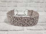 Vintage Brown Floral 2" Large Chain Martingale Collar 17"-24"