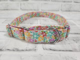 Retro Floral 1" Large Martingale Collar 17"-24"