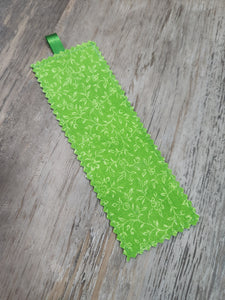 Lime Green Floral Bookmark